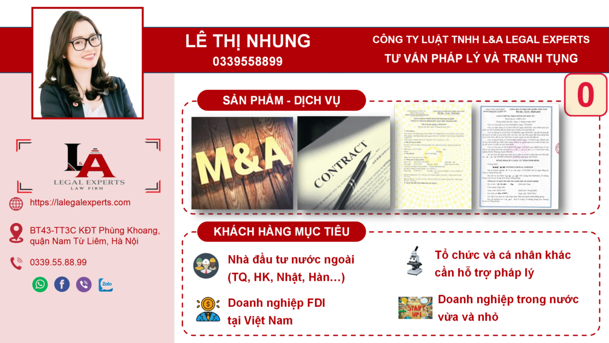 CÔNG TY LUẬT TNHH L&A LEGAL EXPERTS
