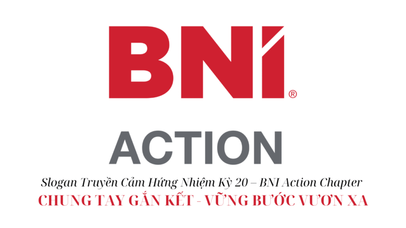 Khám phá ý nghĩa sâu sắc của slogan “CHUNG TAY GẮN KẾT – VỮNG BƯỚC VƯƠN XA” – kim chỉ nam hành động của Ban Điều Hành Nhiệm kỳ 20 BNI Action Chapter. Tinh thần kết nối – dẫn dắt – tăng trưởng bền vững được thể hiện trọn vẹn qua từng hoạt động thực tiễn.